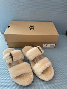 UGG ムートン サンダル 23センチ　新品未使用品番1104662 合わせやすいオフホワイト　アグ 定価15000円＋税