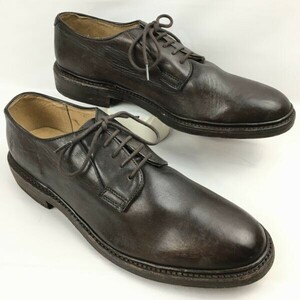 試着OK！FRYE /フライ　サイズ11.5D　29.0-29.5程度　ビンテージ　プレーントゥ　ビジネスシューズ　焦げ茶　管NO.ZG-152