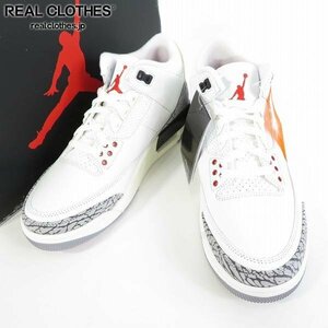 【未使用】NIKE/ナイキ AIR JORDAN 3 WHITE CEMENT REIMAGINED/エアジョーダン3 リマインジド DN3707-100/27.0 /080