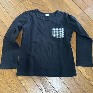 ロンT 長袖 Tシャツ 黒　サイズ130