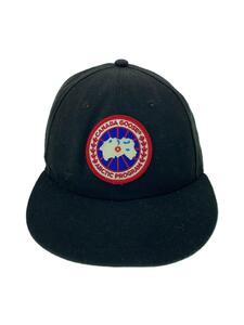 NEW ERA◆×CANADA GOOSE/キャップ/コットン/ブラック/無地/メンズ