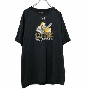 UNDER ARMOUR 半袖 プリントTシャツ L～ ブラック シルバー イエロー アンダーアーマー 古着卸 アメリカ仕入 a507-6828