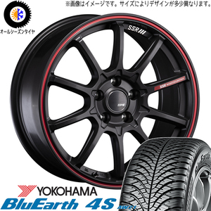 215/50R18 オールシーズンタイヤホイールセット ヤリスクロス etc (YOKOHAMA BluEarth AW21 & SSR GTV05 5穴 114.3)