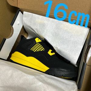 16センチ Nike TD Air Jordan 4 Retro Thunder 2023 ナイキ TD エアジョーダン4 レトロ サンダー キッズ スニーカー BQ7670-017 US10c