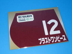 匿名送料無料 ☆第57回 札幌記念 GⅡ 出走馬 ブラストワンピース ミニゼッケン 18×25センチ ★JRA 札幌競馬場 限定販売☆2021.8.22 即決！