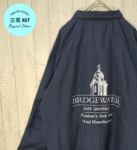 USA古着　ラグラン　BRIDGEWATER　コーチジャケット　バックプリント　#h772