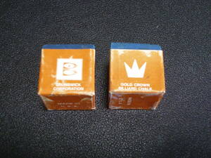 Brunswick Gold Crown Billiard Chalk ゴールドクラウン　茶ブラ　2個セットです！