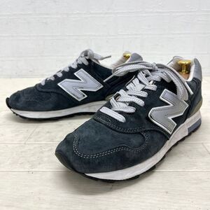 和483★ USA製 newbalance 1400 ニューバランス カジュアル スニーカー シューズ 23.5 ネイビー グレー レディース