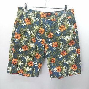 ◇ BROWNY-VINTAGE- ブラウニーヴィンテージ 花柄 ショートパンツ サイズM ネイビー系 メンズ E