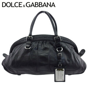 ドルチェ&ガッバーナ ハンドバッグ ボストン バッグ レディース MISS ROMANTIQUE ドルガバ ギャザー DOLCE&GABBANA 中古