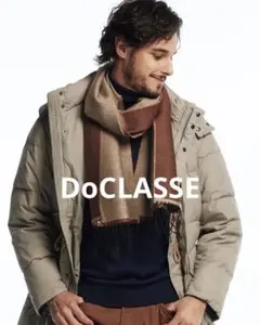 美品　DoCLASSE トスカーナ・ラムズウールマフラー　ブラウン