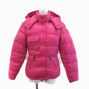 モンクレール MONCLER BERENGERE ベレンジェール ダウンジャケット フード付き ジップアップ アウター 1 S ピンク 49394 /YM レディース