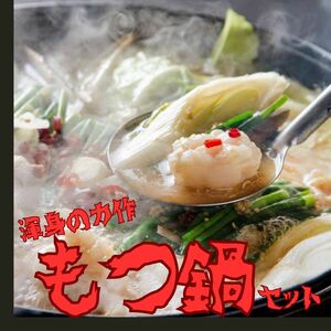 渾身の力作！　もつ鍋セット　中華麺付き　4〜5人前　お取り寄せ　もつ　鶏ガラスープ　パーティー　年末年始　お土産