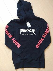 H&M × justin bieber purpose tour ジャスティンビーバー フーディー パーカー 黒 新品 XS サイズ