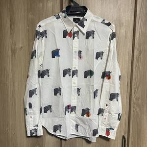 449 paul smith ポールスミス 長袖総柄シャツ　馬柄