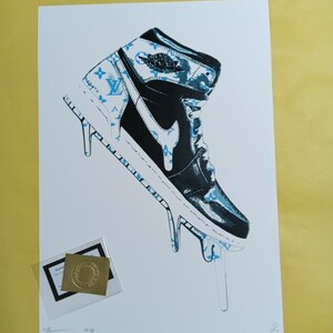 DEATH NYC 世界限定100枚 アートポスター　エアジョーダン AIR JORDAN nike スニーカー ルイヴィトン Louis VUITTON Banksy ストリート