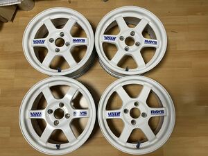 美品 RAYS VOLK Racing TE37 15インチ 6.5J +35 PCD 100 4本 鍛造 軽量 ガリ傷無し レイズ ボルクレーシング 廃盤 希少