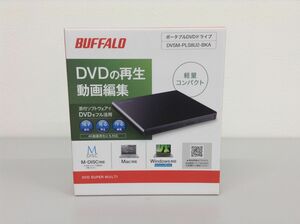 ●営NA090-60-M【未開封品】BUFFALO バッファロー ポータブルDVDドライブ DVSM-PLS8U2-BKA Win＆Mac対応 M-DISC対応 DVD SUPER MARUTI