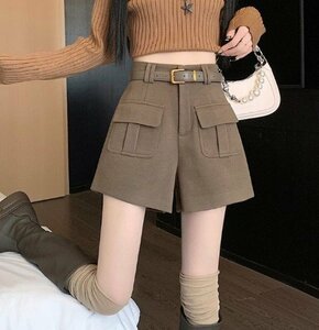 ショートパンツ ショーパン ミニパンツ カジュアル シンプル かわいい お出かけ ボトムス XL ブラック