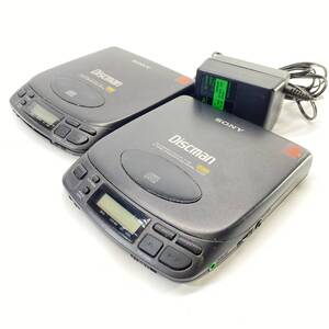 1円～ 6T50011124 SONY ソニー Discman ディスクマン ポータブルCDプレーヤー D-101 二台まとめ オーディオ機器 1台のみ通電確認 現状品