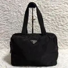 美品✨PRADA 三角ロゴ　ハンドバッグ　ナイロン　黒