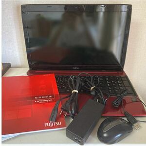 富士通 LIFEBOOK AH45/M FMVA45MRP Core i3 付属品多数 初期化済み ルビーレッド