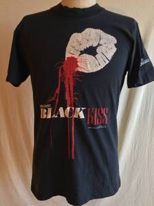 80s/送料無料【USAアメリカ購入】BLACK KISS（ブラック キス）漫画オフィシャルOLDオールドTシャツusedヴィンテージ古着服シングルステッチ