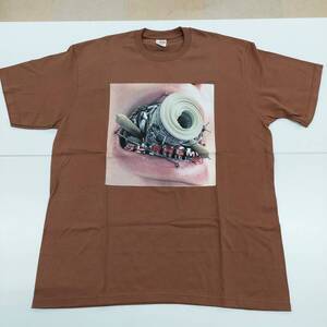 未使用 開封のみ Supreme Braces Tee Tシャツ シュプリーム Brown/XLarge 茶 XLサイズ 現状品 No.7524