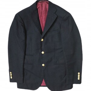 BEAMS F ビームスエフ 40周年記念 ARTHUR HARRISON BLAZER リングジャケット製 シングルブレザー 21-16-1019-015 44 NAVY 金ボタン 紺ブレ