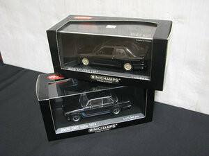 R. ミニチャンプス　1/43　BMW 2002 turbo 1974　BMW M3 (E30) 1987　2台まとめて　ミニカー　デッドストック品