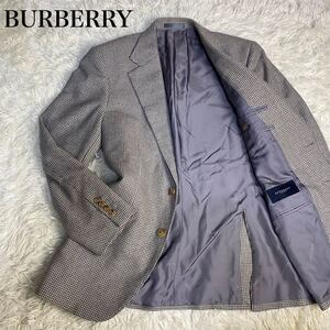 【美品】バーバリーロンドン　テーラードジャケット　S カシミヤ100% グレー　BURBERRY LONDON 三陽商会　メンズ 秋冬