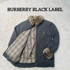 BURBERRY BLACK LABEL ノバチェック リブニット ラビット 3