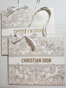 新品★DIOR ディオール ショップ 紙袋♪ホリデーシーズン限定ショッパー★2枚セット