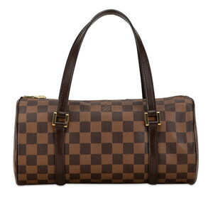 ルイ ヴィトン ダミエ パピヨンPM 26 ハンドバッグ N51304 ブラウン PVC レザー レディース LOUIS VUITTON 【中古】