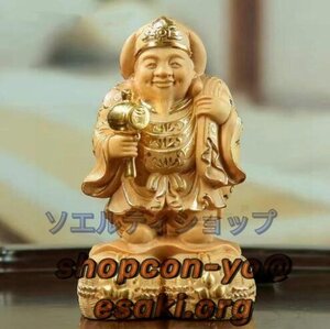 極上品◆大黒天 縁起物 希少 仏師で仕上げ品 彫刻工芸品 精密彫刻