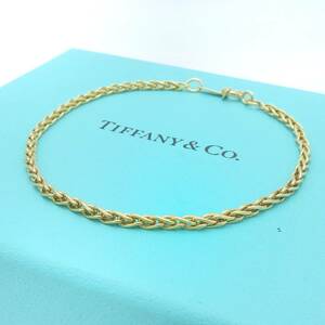 【送料無料】 極希少 美品 Tiffany&Co. ティファニー イエロー ゴールド スパイク チェーン ブレスレット 750 K18 HA176