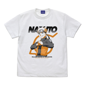 【新品/公式】NARUTO-ナルト- 疾風伝 Lサイズ うずまきナルト ビジュアル Tシャツ/WHITE- 公式グッズ colleize