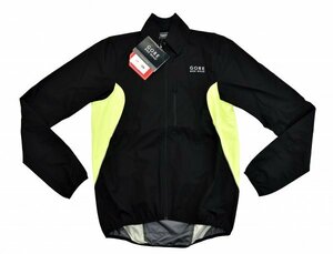 送料無料4★GORE BIKE WEAR★ゴア Element Windstopper アクティブシェル ジャケット size:L ブラック/ネオンイエロー