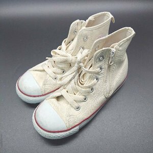 ◇ CONVERSE キッズ ALL STAR 3CK546 ハイカット ファスナー スニーカー サイズ20ｃｍ クリーム レディース メンズ E