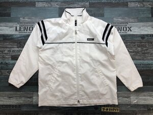 ellesse エレッセ キッズ 裏メッシュ 薄手 ポリエステル ジップジャケット 140 白