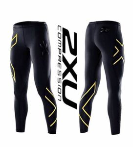 ■新品■2XU タイツ メンズ S ゴールド　金　コンプレッションウェア マラソン トレーニング ランニング ジム