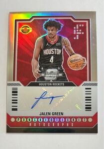 2023-24 Panini Contenders Optic Jalen Green Rockets Auto 125枚限定 Punched Ticket Silver Prizm NBA Basketball