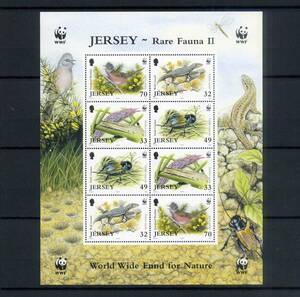 英領 ジャージー JERSEY 2004年◆世界自然保護基金 未使用 MNH シート1枚 綺麗 送料無料 ◆T-17