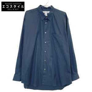 COMME des GARCONS SHIRT FZ-B011 ネイビー コットン ワイドクラシック レギュラーカラープレーンシャツ トップス L ネイビー メンズ