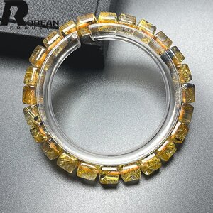 逸品 EU製 定価14万円★ROBEAN・極!極満針ルチルクォーツ★天珠型ブレス パワーストーン 天然石 綺麗 金運 お守り 8.3*8mm Mk916107