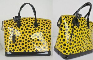 2012 LOUIS VUITTON Yayoi Kusama ルイヴィトン 草間彌生 ヴェルニ パンプキンドット ロックイット ハンドバッグ M91398 b8753