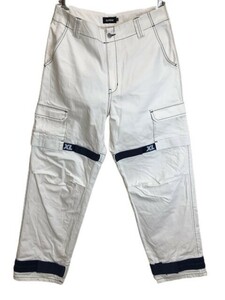 X-LARGE エクストララージ ADJUSTABLE CARGO PANTS　カーゴパンツ　101202031004 ホワイト 36インチ 44802761＃4