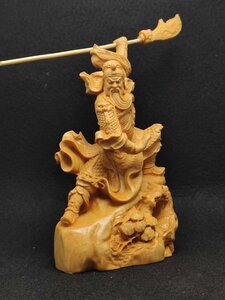 極上品 関羽像　精密彫刻　仏師で仕上げ品 武財神　三国志