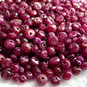 1円〜!!（ルビーアクセサリーパーツおまとめ121.5ct）j 約24.3g ルース 裸石 宝石 ジュエリー jewelry ruby beads w3 マ1