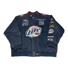 90s CHASE レーシングジャケット Miller Lite ネイビー XL